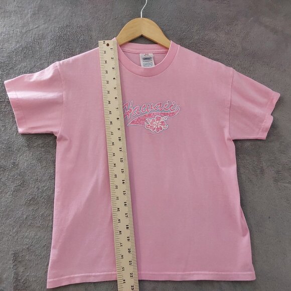 Girls Pink “Hawaii” Short Sleeve Graphic Tee – Size Large - Picture 4 of 5